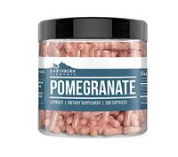 Pomegranate Capsules, 200 Capsules (450 MG per Serving) (66-Day Supply) by Earthborn Elements, 100% Pure & All-Natural, Potent Antioxidant, Energy Booster*, for Healthier Cardio & Skin*