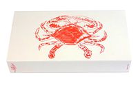 The Joy of Light Designer Matches Red Crab On White Embossed 4" Collectible Matchbox
