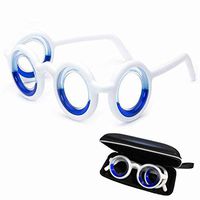 Wuli Peach Anti-Motion Sickness Smart Liquid Glasses, Black Technology Relieve Seasickness Airsickness, Ultra-Light Foldable Portable Lensless Travel Sports Glasses for Adults Kids