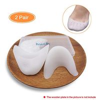 Revival.Dr 2 Pair Pointe Ballet Dance Shoe Toe Pads, Soft & Comfortable Toe Protectors Toe Socks Sleeve Can Protect The Forefoot and Release The Pressure of Forefoot (White)