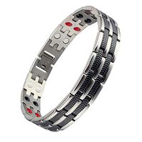 Titanium Bracelet Silver&Black