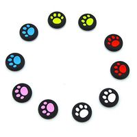 5 Pair / 10 Pcs Replacement Cat Pad Style Silicone Thumb Grip Stick Analog Joystick Cap Cover for Ps3 / Ps4 / Xbox 360 / Xbox One Game Controllers Black