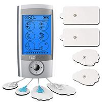 Muscle Stimulator TENS EMS Unit with 8 Electrode Pads, TEC.BEAN Rechargeable 16 Modes Electronic Pulse Massager Muscle Relief Massager for Treating Back Neck Sciatic Pain