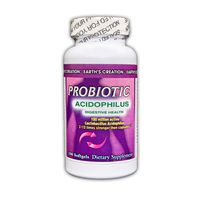 Earth's Creation Probiotic Lactobacillus Acidophilus Digestive Health, 100 Softgels