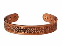 Sold by ChiChi Beads Celtic Wire Magnetic Therapy Copper Cuff Bracelet Minimum 2000 Gauss Each Magnet