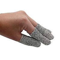 EvridWear Finger Cots Cut Resistant Protection, Glove Life Extender, Finger Sleeves, Substitute for A Full Glove, Thumb Protector, HPPE Rated (20PCS/Pack) 2 Lengths (5 Packs Long)