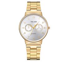 Men's Watches,Fxbar Charm Men Business Wristwatch Arabic Numerals Analog Wrist Watch Dress Watch(Gold)