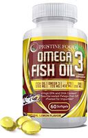 Omega 3 Fish Oil 1200 Mg Essential Fats Natural Immune System Booster Supplement 100% Pure EPA DHA Heart Brain Joint Nerve Skin Support 60 Soft Gel Capsules Made in USA