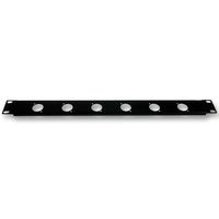 PRO SIGNAL 555-15496 Rack Mount Panel 1U Punched for 6 XLR Connectors