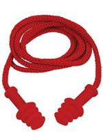 Magid Safety IHP400RC E2 Reusable Earplugs with Nylon Removable Cord, Standard, Medium, Red
