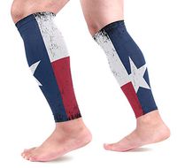 Grunge Texas Flag Sports Calf Compression Sleeves Leg Compression Calf Sleeve for Runners Men Women (1 Pair)