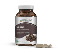 Guggul with Arjuna Extract 500mg I Cholesterol Supplement I Maintains Heart Health I Supports Normal Cholesterol and Blood Pressure Levels I Cardiovascular Protection I by Herbal Hills - 120 Capsules