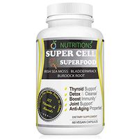 O Nutritions Super Cell Superfood Wild Crafted Irish Sea Moss and Bladderwrack with Burdock Root for Immune Support Immune Booster for Adults