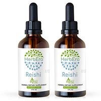 Reishi B120 (2pcs) Alcohol-Free Herbal Extract Tincture, Super-Concentrated Organic Reishi Mushroom (Ganoderma Lucidum) Dried Mushroom (2x4 fl oz)
