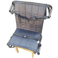 Effortsmy Healthcare Moving Handling Transfer Glide Sheet - Wheelchairs Cushion Can Lie Flat - with Waist and Leg Reinforcement Belts and Strap - 8648cm, Black