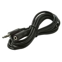 Steren Electron 255-265 Stereo 3.5 mm Male Plug to 3.5 mm Female Jack Cable, 6'