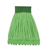 SOHAPY Mop Head Replacement Microfiber Wet Mop Head mop for Floor Cleaning with Nylon Scrubbing Pad Loop-end Super-Absorbent Thick Commercial Universal String mop (Green)