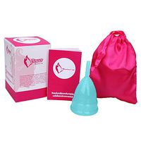 Reusable Menstrual Cup, Comfortable Soft Flexible Period Cup, Feminine Wearable Medical-Grade Silicone Hygiene Products-SmallBlue