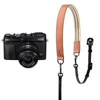 Fujifilm X-E3 Mirrorless Digital Camera w/XF23mmF2 R WR Kit - Black w/ Fujifilm Premium Leather Camera Strap - Brown