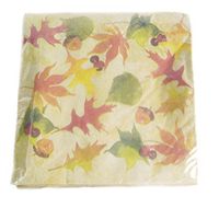 Vibrant Fall Leaves/Acorns Decorative Cocktail/Beverage Napkin (24-10 X 10 Inch)