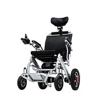 Chunse Foldable Power Wheelchair,Lightweight Electric Wheelchair Elderly and Handicapped Electric Mobility Scooter