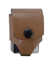 for Zippo Genuine Leather Heavy Duty Pouches Lighter Holder Case Hand Made Pouch Accessories by Ebsem (Belt Lighter, Wingate Brown)