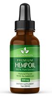 Premium Hemp Oil by Earthtrition - 500mg - 100% Organic Pure Extract, Naturally Reduces Inflammation and Anxiety, Improves Sleep Habits, Improves Circulation, Helps Stress, Reduces Joint Pain