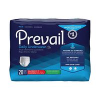 Prevail Daily Underwear Adult Underwear Pull On Small/Medium Disposable Heavy Absorbency, PUM-512/1 - Pack of 20