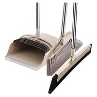 SCDTB Household Household Broom Three-Piece Set Foldable Garbage Bucket Plastic Broom Quick Sweeping Standing Sweep Set with Broom (Color : B)