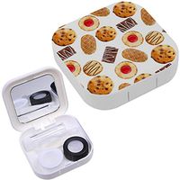 Portable Contact Lens Case Box Travel Kit Mirror + Bottle + Tweezers Container Holder [ On White ]
