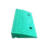 Multi-Functional Service Ramp, Car Climbing Triangle Pad, Scooter Bicycle Plastic Uphill Curb Ramp for Wheelchairs Scooters Pets Car Travel 7cm-10.5cm (Color : Green, Size : 50277CM)