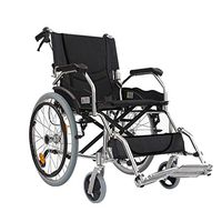 Lightweight Foldable Flight Attendant-controlled Lightweight Travel Wheelchair Small Folding Volume Removable Foldable Aluminum Footrests Self Can Loading 160kg（100 62 87cm） lightweight propelled