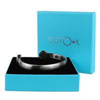SISTO-X Elegant Super Strong Magnetic Bangle Pewter Finish by Sisto-X® Copper Bracelet 6 Magnets Health Rare Earth Ndfeb Medium (160-190Mm)