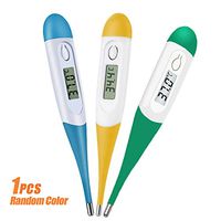 1PC Random Color LCD Digital Thermometer, Waterproof Soft Head Metal Probe Oral Cavity, Rectum, Armpit Thermometer for Baby, Child & Adult, High Precision Thermometer for Fever, Accurate & Fast Readin