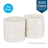 Dixie Ultra Medium-Weight 7" Paper Plate by GP PRO (Georgia-Pacific),White, UX7WH, 125 Plates Per Pack, 4 Packs Per Case