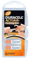Duracell Da13N6 Orange Hearing Aid Battery 6 In Pack