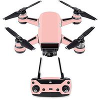 MightySkins Skin Compatible with DJI Spark Drone & Controller - Solid Blush | Protective, Durable, and Unique Vinyl Decal wrap Cover | Easy to Apply, Remove, and Change Styles | Made in The USA
