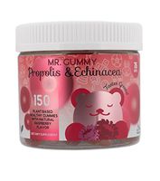 Mr Gummy Vitamins Propolis & Echincea Supplement | Natural Raspberry | Sambucus, Elderberry, Propolis Extract, Vitamin C | Healthy Immune Support System | [150 Gummies, 75-Day Supply] | Kids Vitamins