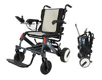 EBEI Electric Wheelchair Portable Lightweight Deluxe Foldable Mobility Aid Wheelchair Weight Only 48 Lbs Support 300 Lbs Heavy Duty