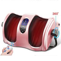 ZLMI Foot Massager, Kneading Shiatsu Therapy Plantar Massage Heat Function for Foot and Calf Circulation Massage with Handheld Controller,Pink
