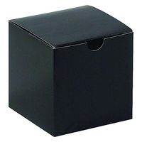 Aviditi Gloss Gift Boxes, 4" x 4" x 4", Black, Pack of 100 (GB444BK)
