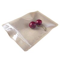 100 PCS Kraft Back Ziplock Flat Pouch - FDA Compliant, 1 OZ to 2 LB-2 lb