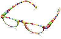 Peepers by PeeperSpecs Rainbow Stripes Oval Reading Glasses, Multi, 45 mm, +1.25
