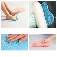 XBKPLO Shower Foot Massager Scrubber & Cleaner - Improves Foot Circulation & Reduces Foot Pain - Soothes Tired Achy Feet - Non Slip with Suction Cups
