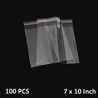 The Elixir Packaging 7" x 10" Clear Reclosable Resealable Cello Poly Plastic Bags, 100 Count