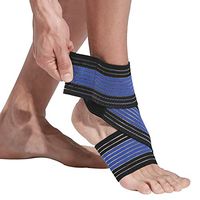 ANKIKI Ankle Strap(1Pair) Foot Support Multifunction Adjustable Soft Comfortable Elastic Ankle Support Unisex Basketball Running Sports Ankle Brace,Blue