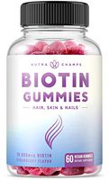 Biotin Gummies 10,000mcg [Highest Potency] for Healthy Hair, Skin & Nails for Adults & Kids - 5000mcg in Each Gummy Vitamin - Vegan, Non-GMO, Pectin-Based Hair Growth Supplement