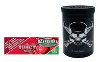Herb Airtight Container Fresh Kettle with Juicy Jay's Raspberry 1.25 Flavored Hemp Rolling Papers 1 Count DC Crafts Nation- Jolly Roger