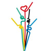 BESTOMZ 50pcs Flexible Disposable Drinking Straws Drink Straws (Assorted Colors)
