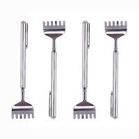 RMISODO 4 Pieces Extendable Back Scratcher Stainless Steel Telescoping Scratcher Hand Massager Tool with Pocket Clip